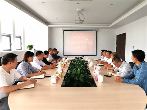 杭州市臨平區(qū)領導一行蒞臨尚謙億建筑集團調(diào)研指導